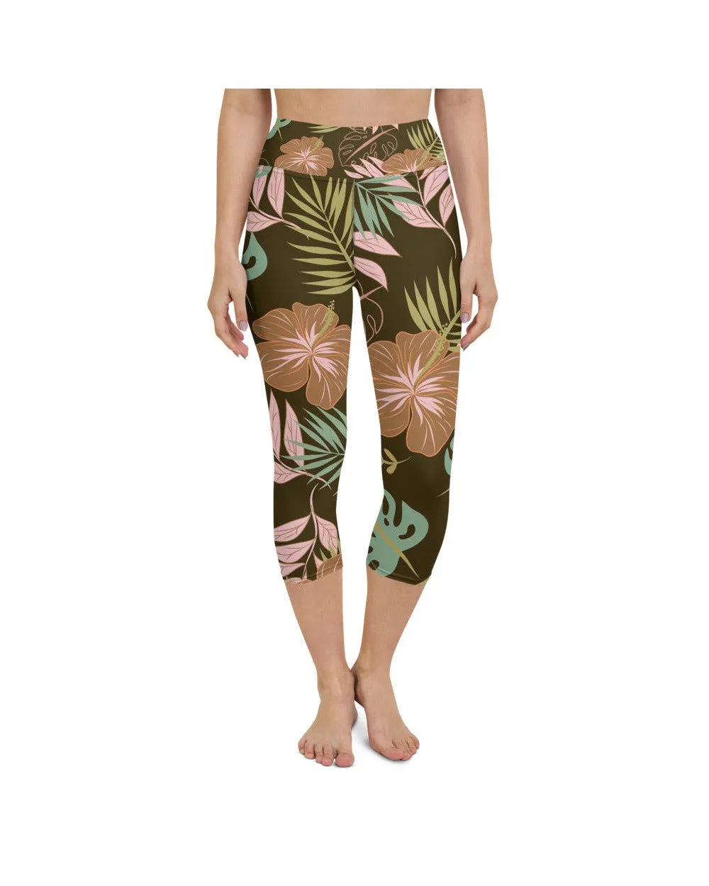 Fall Floral Yoga Capris