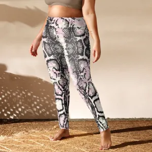 Fashion Pink & Black Snakeskin Leggings, lioness-love