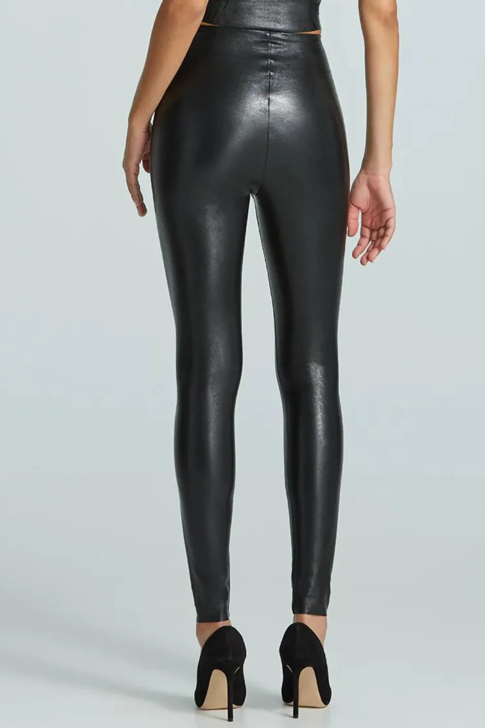 Faux Leather Leggings Black