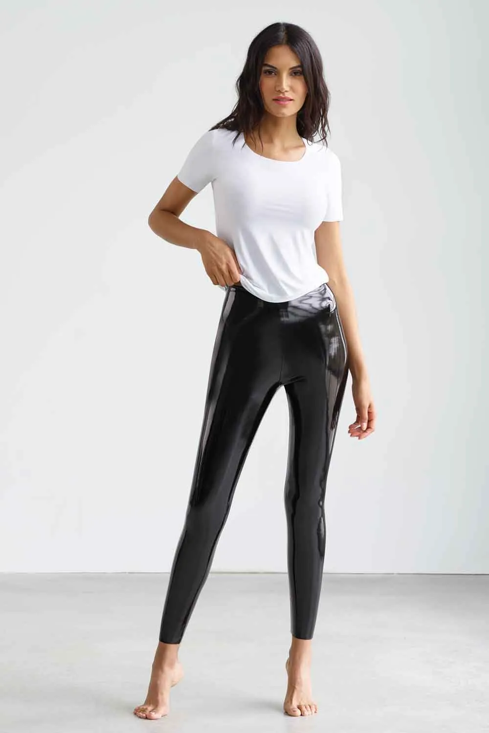 Faux Patent Leggings