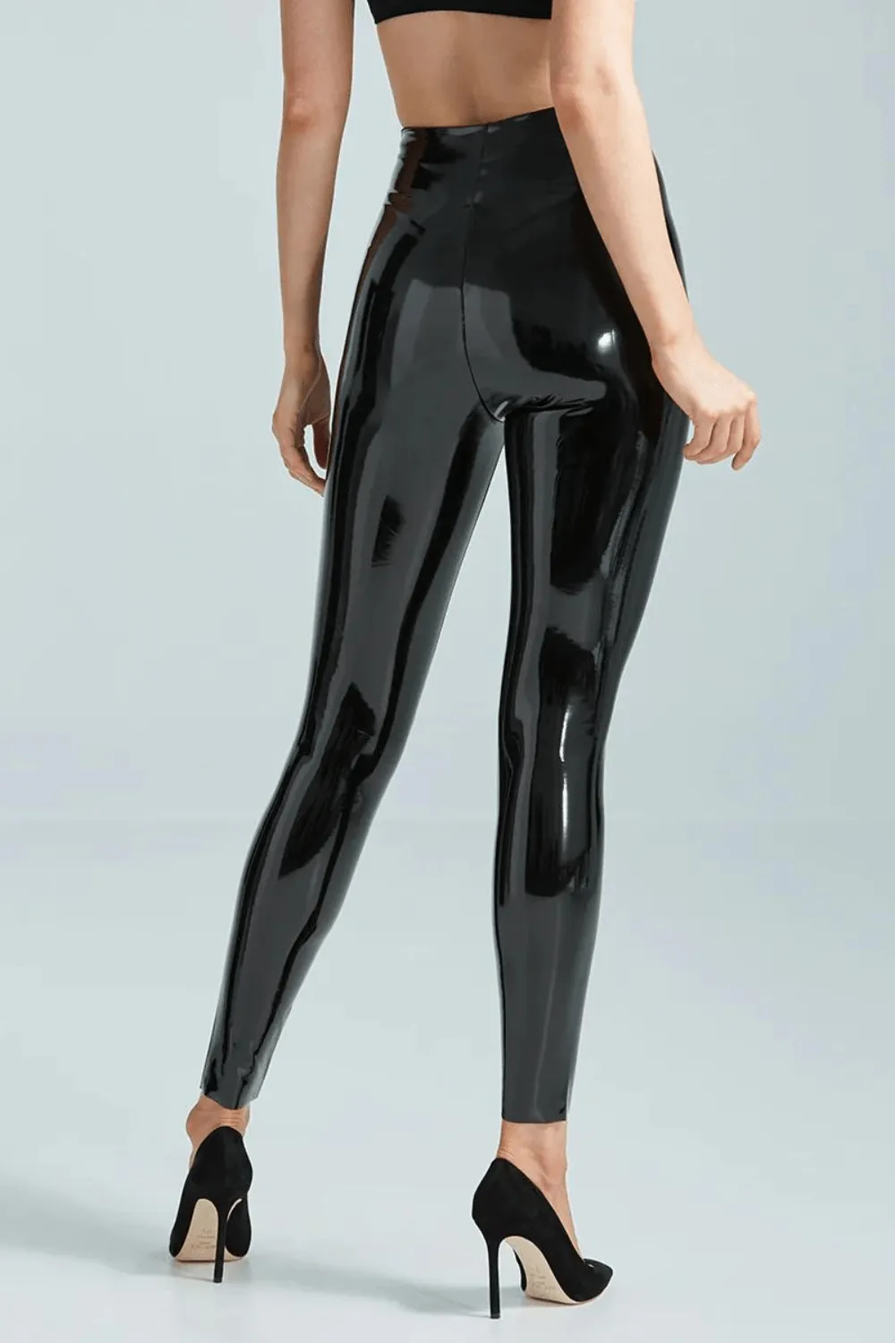 Faux Patent Leggings