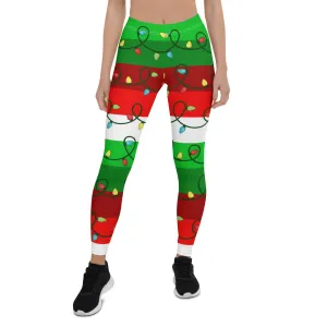 Festive Christmas Lights Leggings