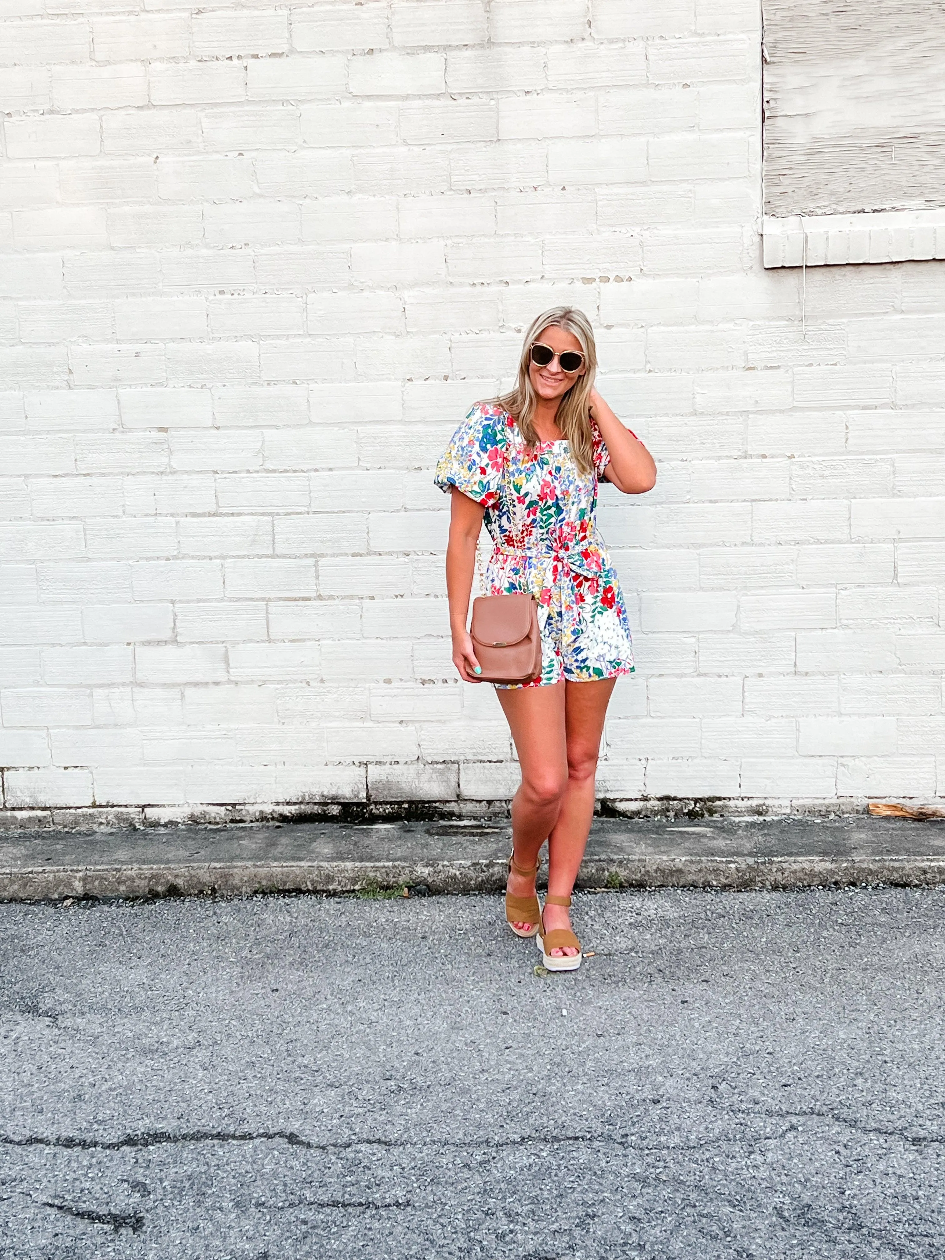 Fields of Florals Puff Sleeve Romper