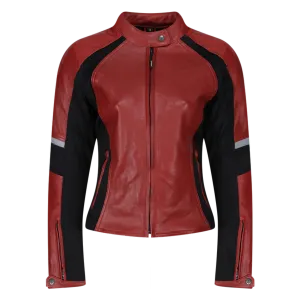 FIONA RED - Women's Motorcycle Leather Jacket