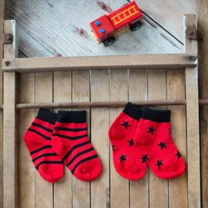 Fire Engine & Soldier Socks - 2 Pack