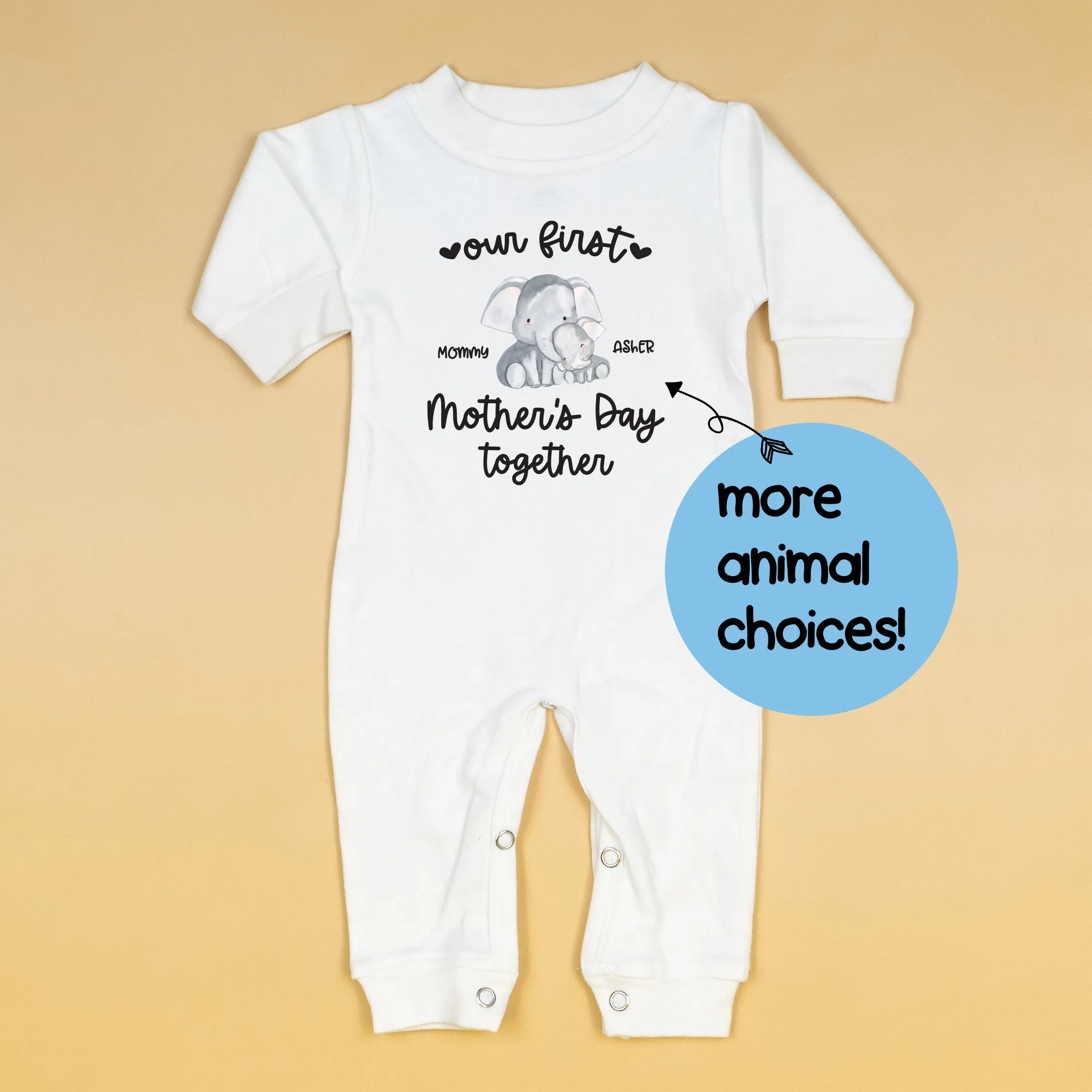 First Mother's Day Personalized | White Long Romper