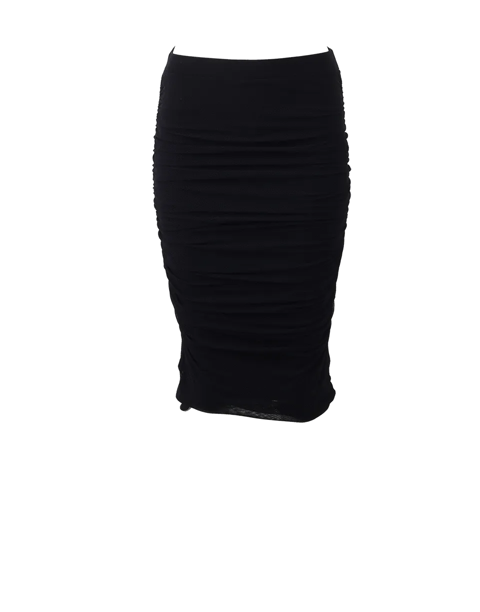 Fitted Tulle Pencil Skirt