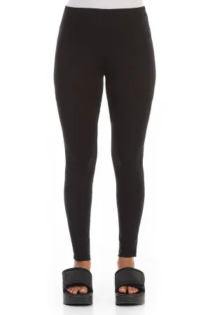 Flexi Edge Black Cotton Leggings