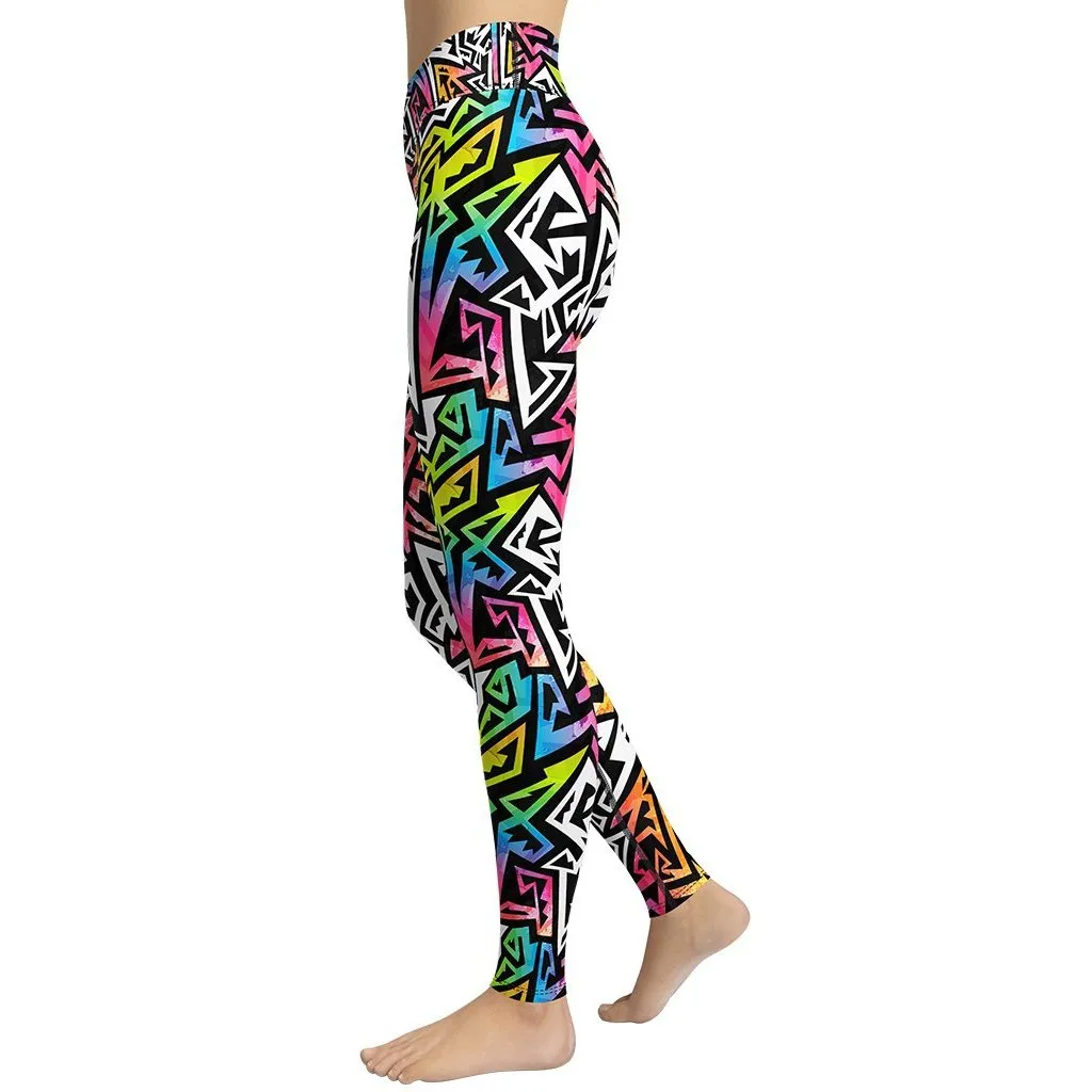 Funky Geometric Yoga Leggings