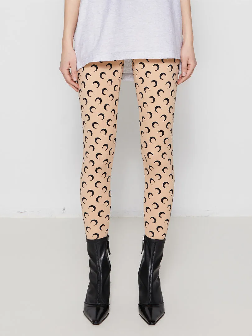 Fuseaux Moon Recycled Leggings in All Over Moon Beige