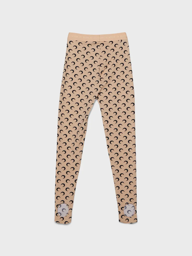 Fuseaux Moon Recycled Leggings in All Over Moon Beige