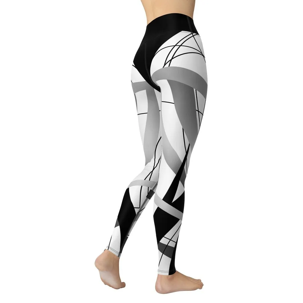 Geometric Lines Yoga Leggings