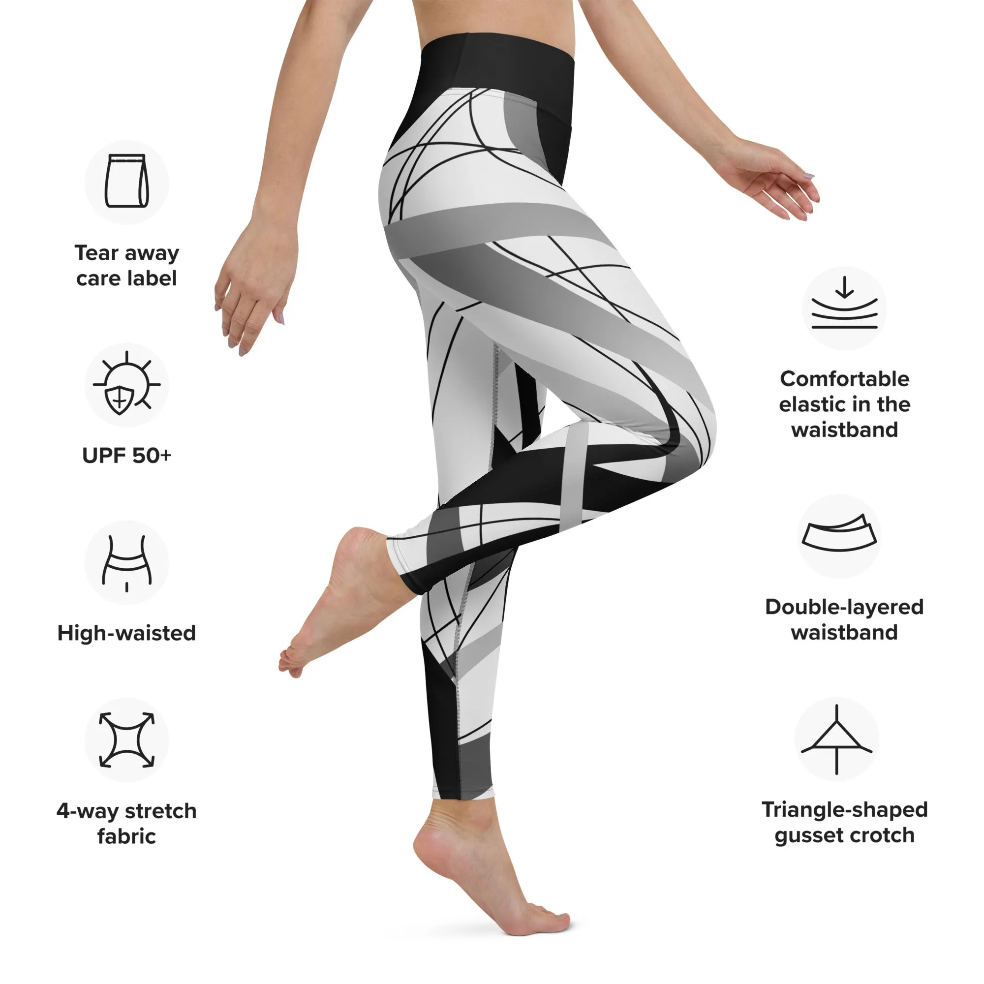 Geometric Lines Yoga Leggings