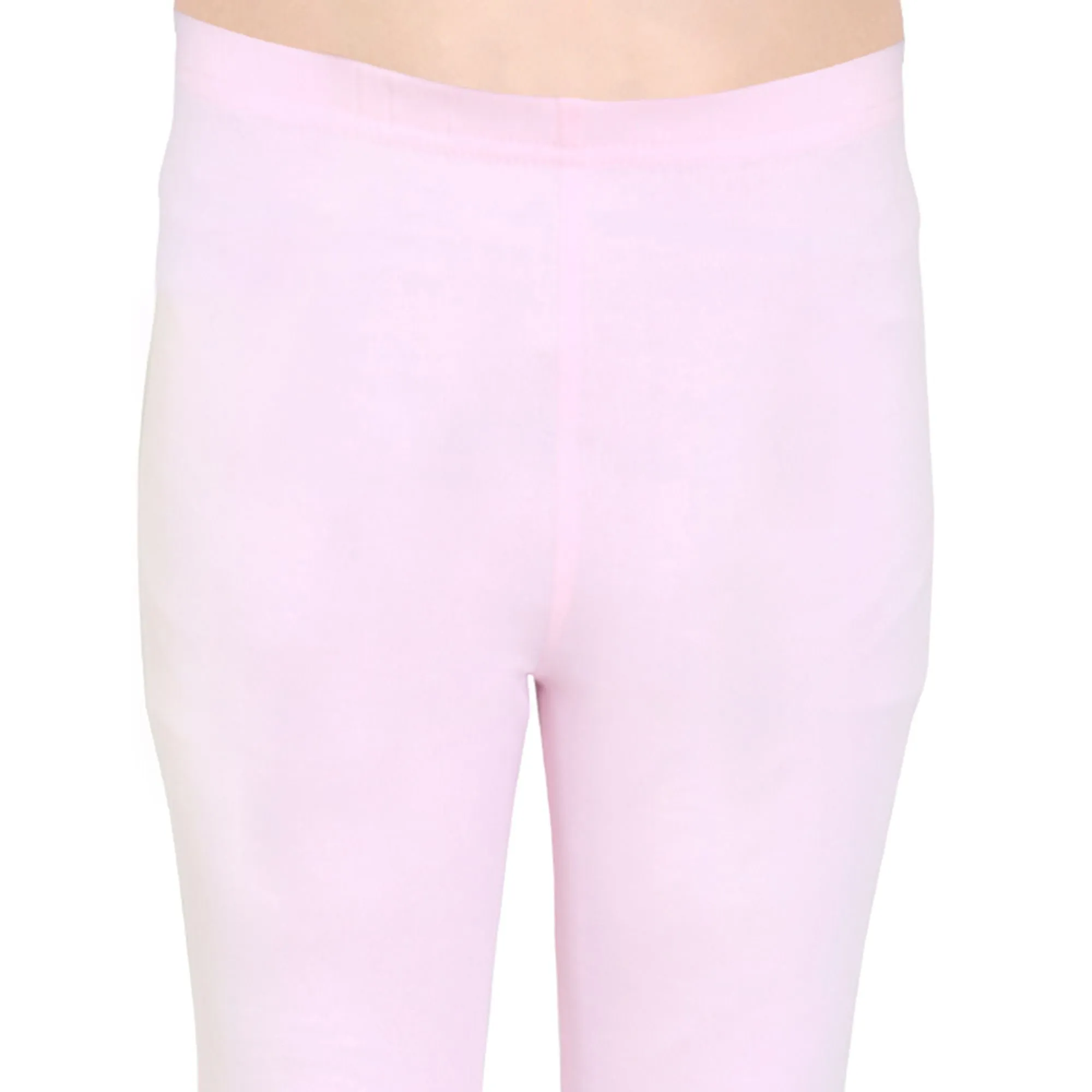 Girls Baby Pink Ankle Length Legging