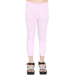 Girls Baby Pink Ankle Length Legging