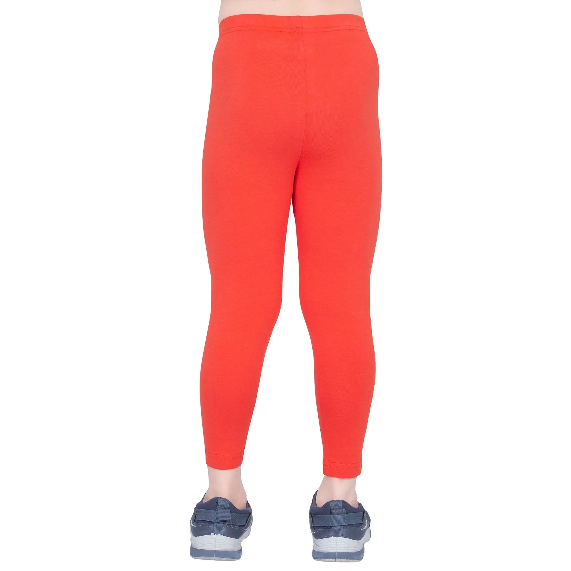 Girls Bright Red Ankle Length Legging