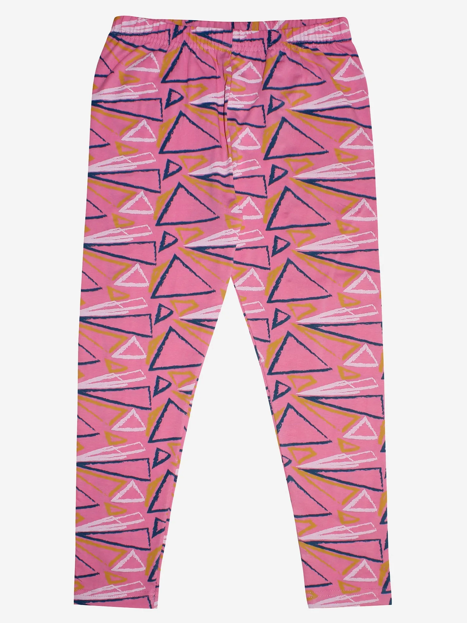 Girls Cotton Leggings with print- Pack of 2