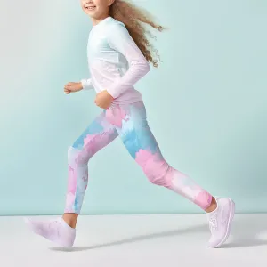 Girls Pastel Clouds Leggings