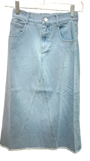 Girl's Teela Maxi Triangle Denim Skirt