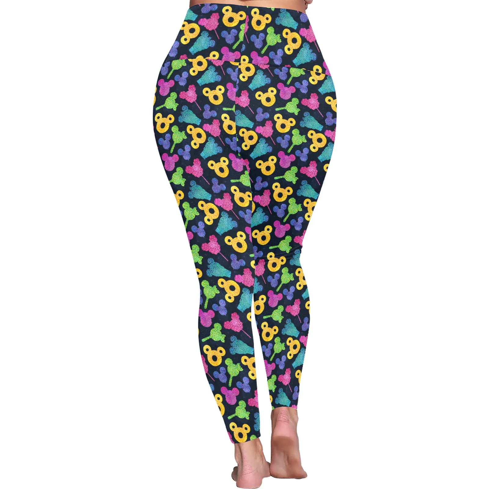 Glitter Park Snacks Women's Plus Size Athletic Leggings