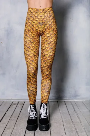 Golden Dragon Scale Leggings