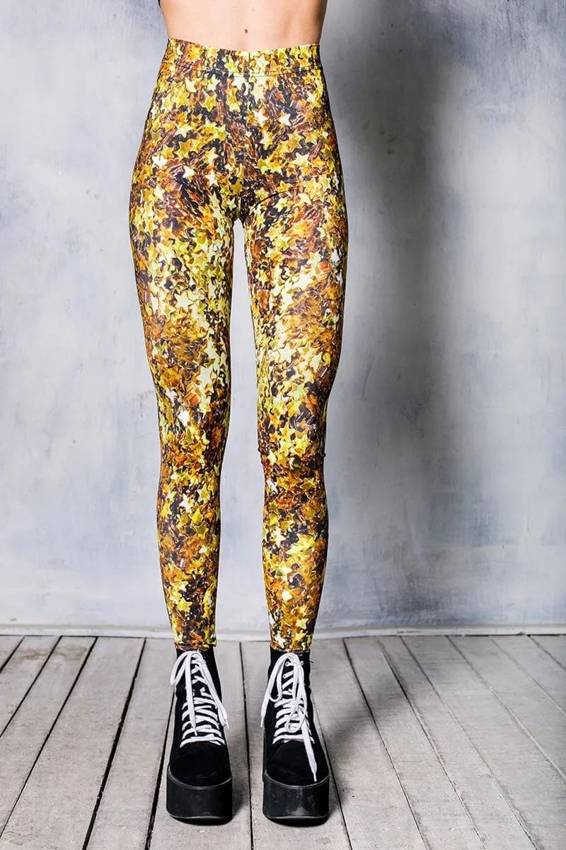 Golden Stars Leggings