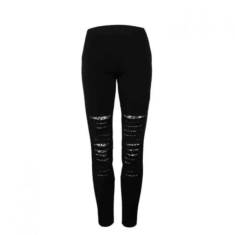 Gothic Lace Shredded Leggings For Women