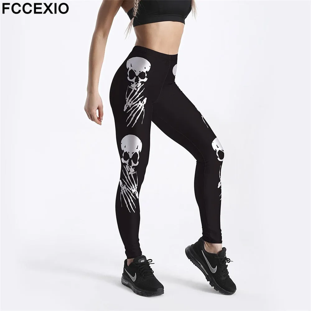 Gothic Style Skull New Design Leggings