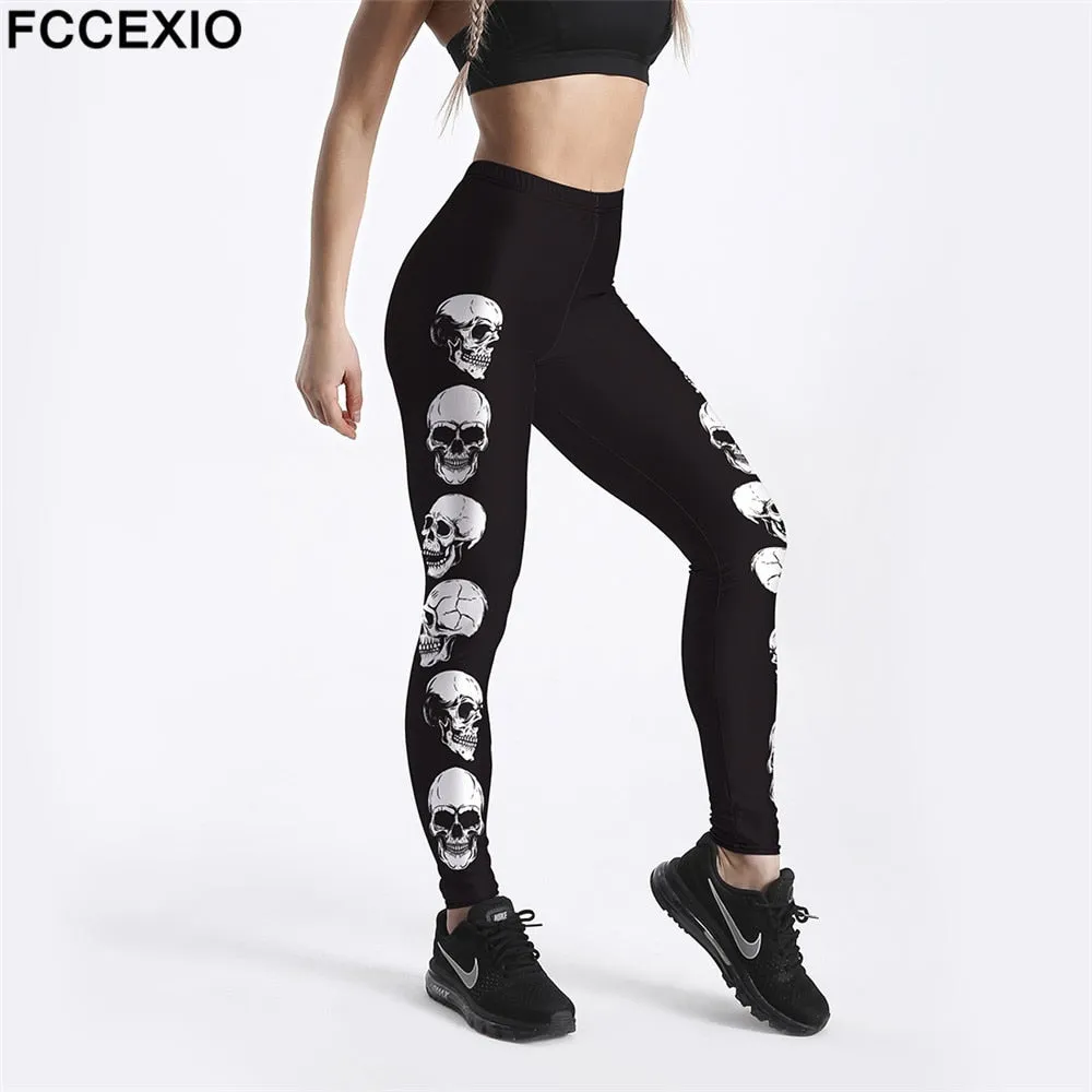 Gothic Style Skull New Design Leggings