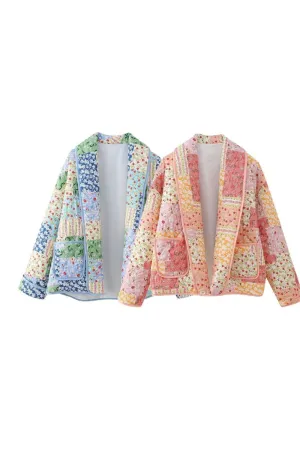 'Grace' Printed Open-Front Cotton Jacket