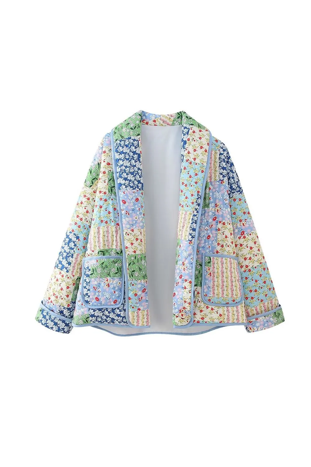 'Grace' Printed Open-Front Cotton Jacket