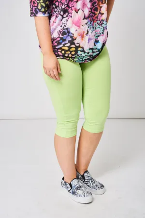 Green Cropped Leggings