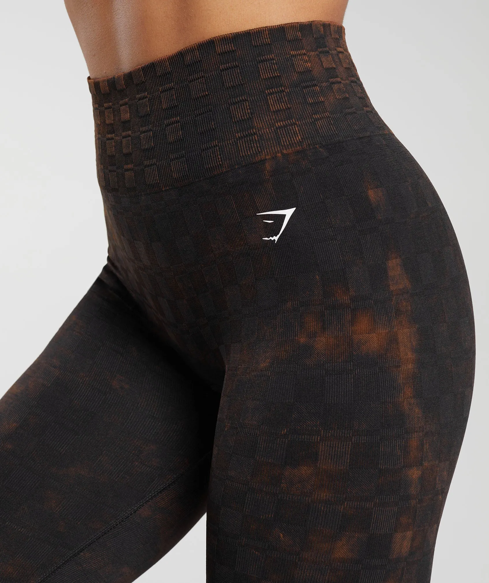 Gymshark Check Seamless Washed Leggings - Black