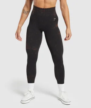 Gymshark Check Seamless Washed Leggings - Black