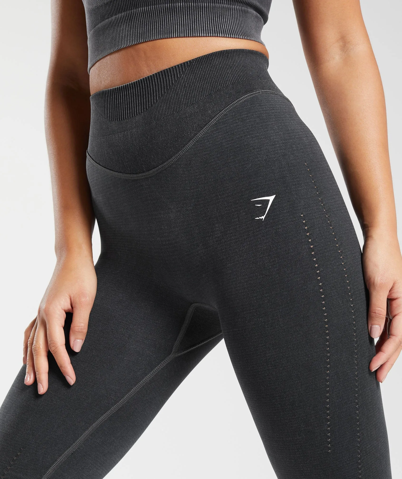 Gymshark Sweat Seamless Washed Leggings - Black