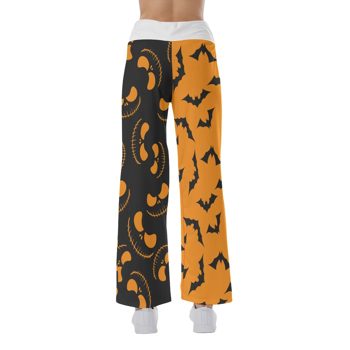 Halloween Bat Nightmare Women's High-waisted Wide Leg Pants