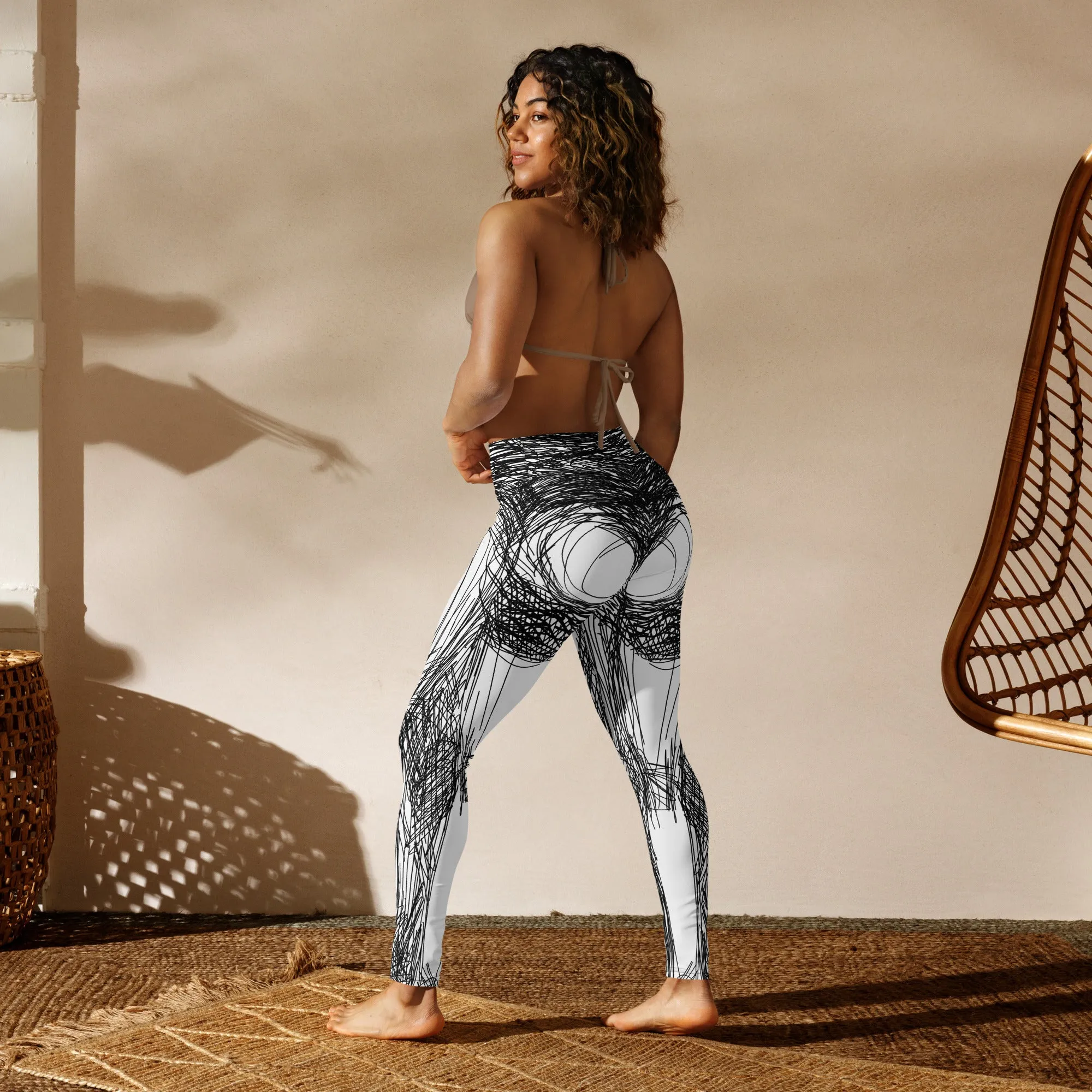 Hand Drawn Yoga Leggings