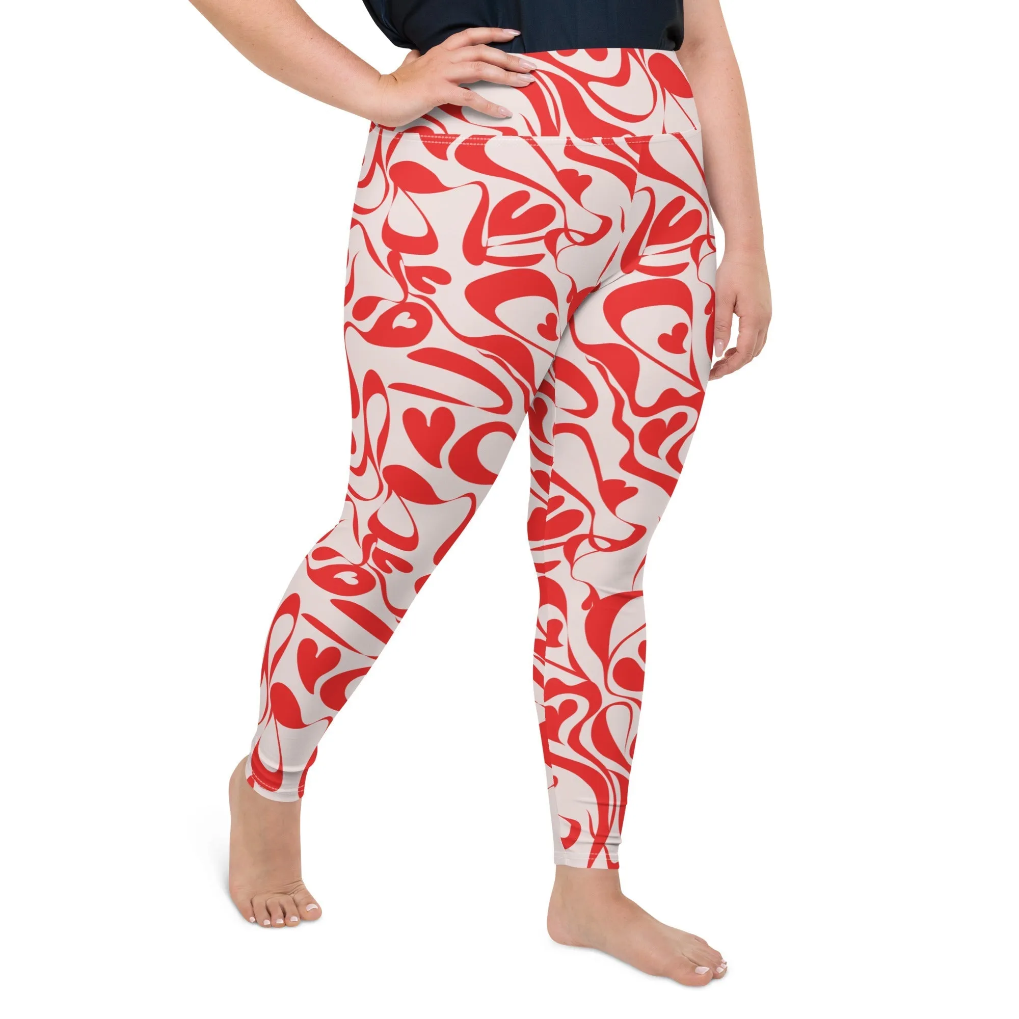 Heart Swirl Plus Size Leggings