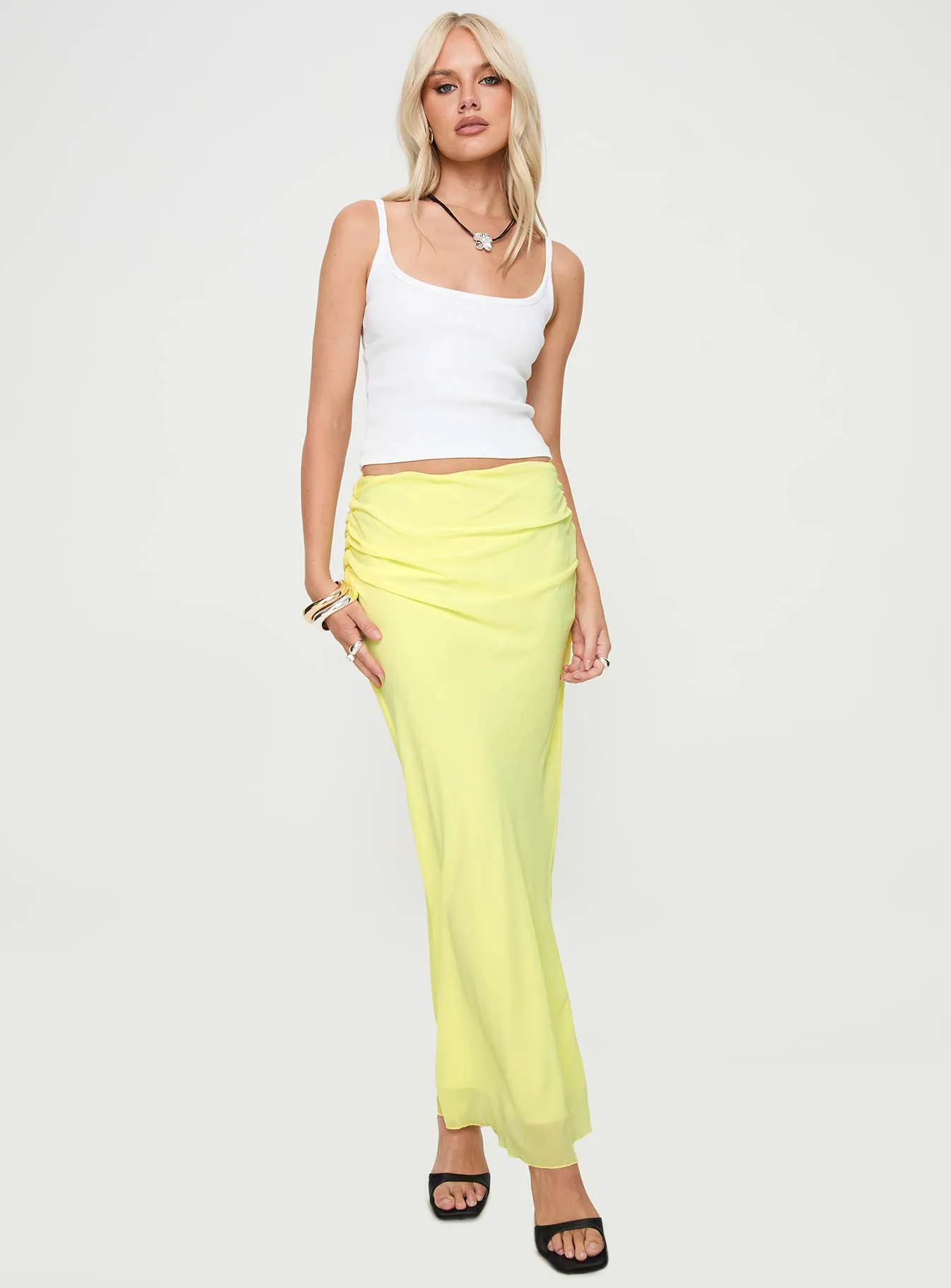 Herrera Maxi Skirt Yellow