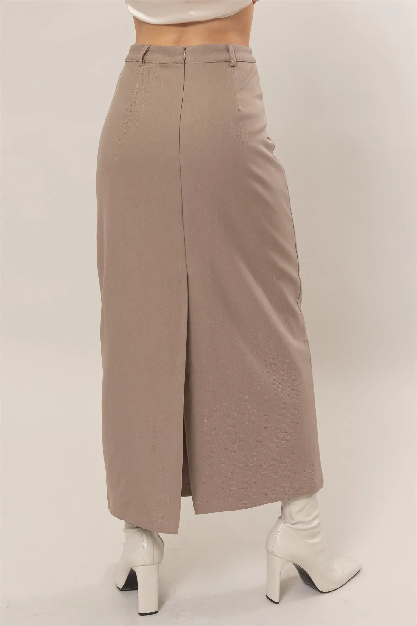 HF25C012-Pencil Midi Skirt