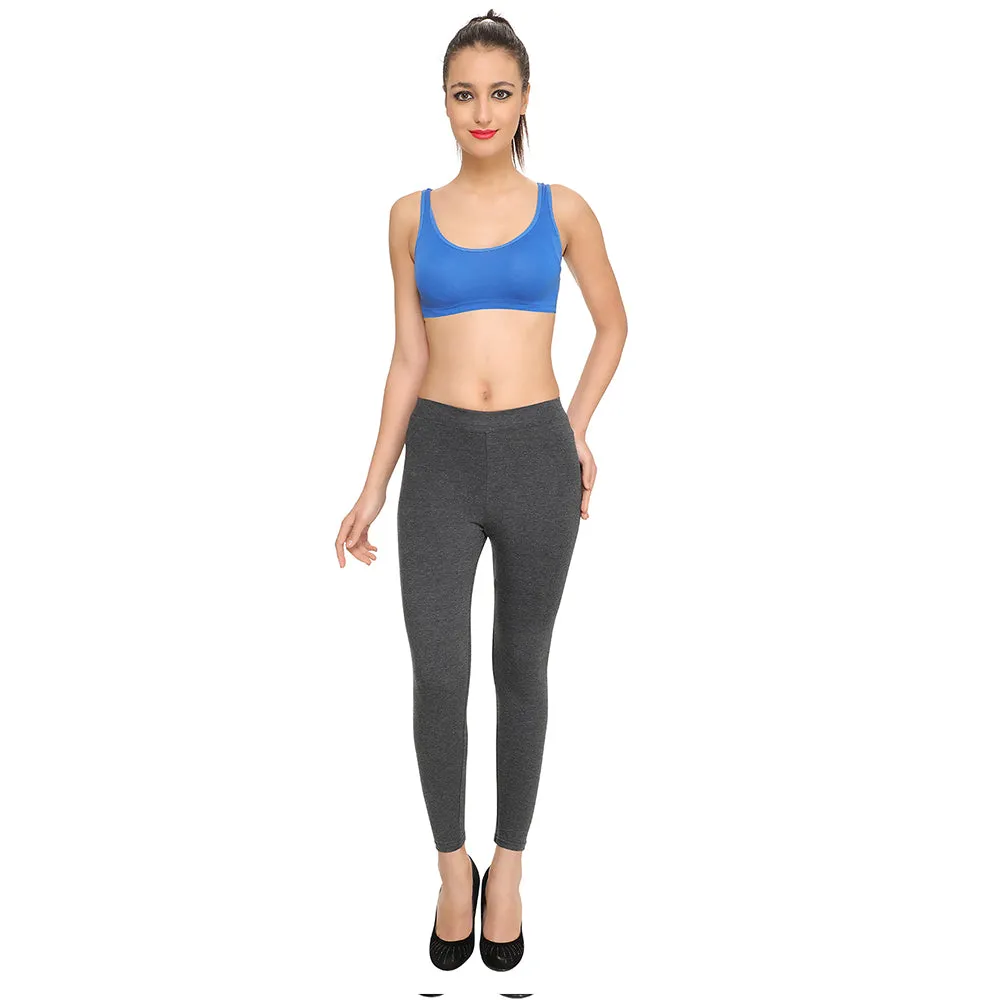 HiFlyers Women Anthra Grey Ankle Length Leggings/ Yoga Pant