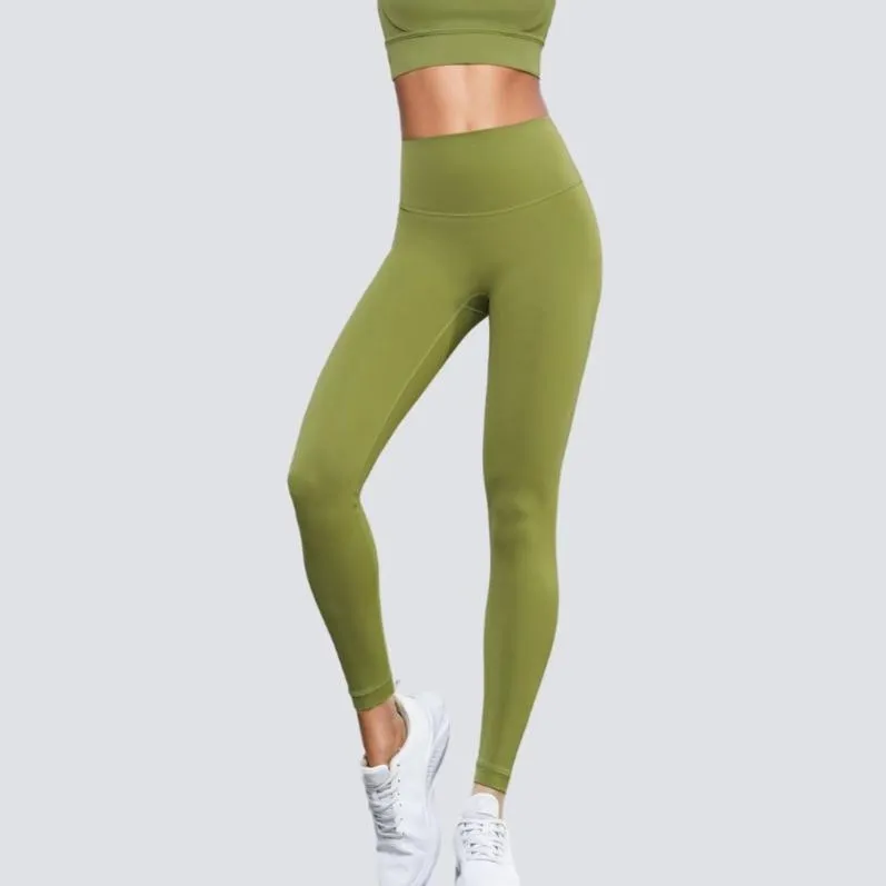 High-Rise Soft Leggings - Green