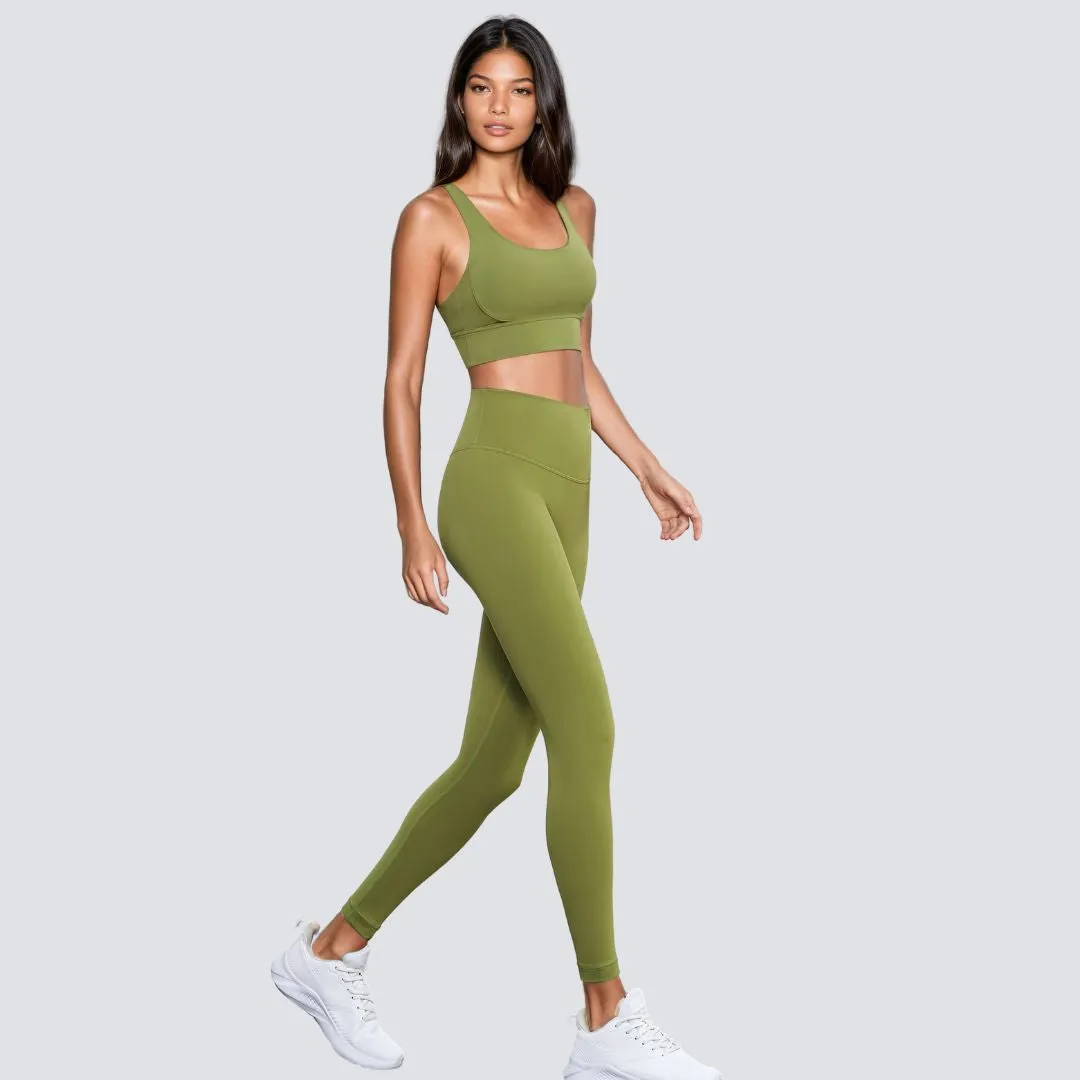 High-Rise Soft Leggings - Green