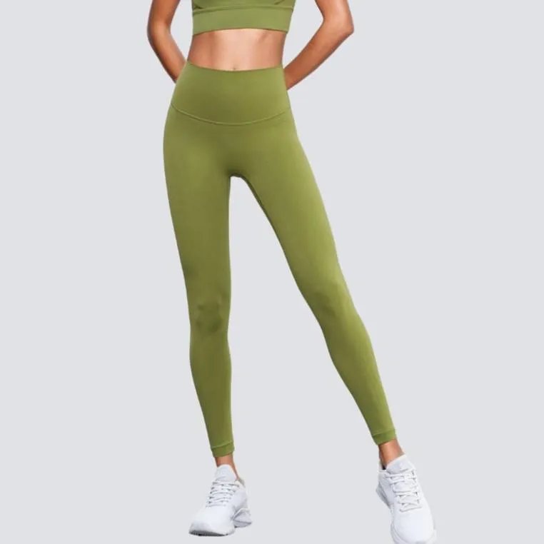 High-Rise Soft Leggings - Green