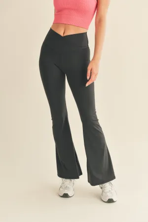 High Waist Crossover Flare Legging