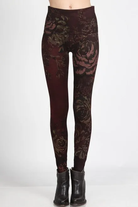 High Waist Full Length Legging Rebel Rose Garden