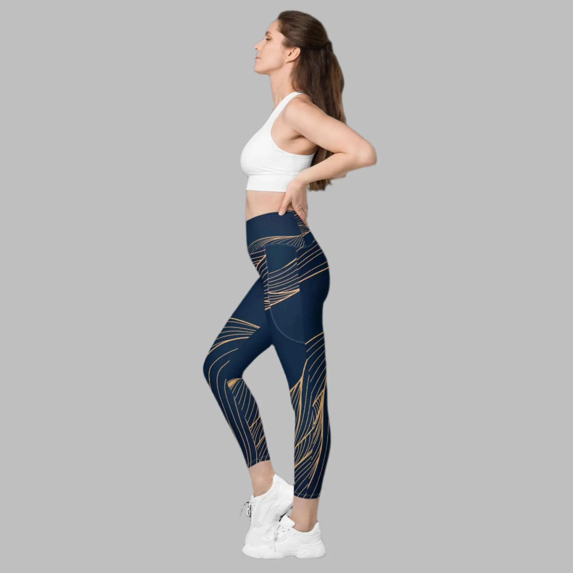 High-Waisted Leggings with Pockets (Plus Size Available)