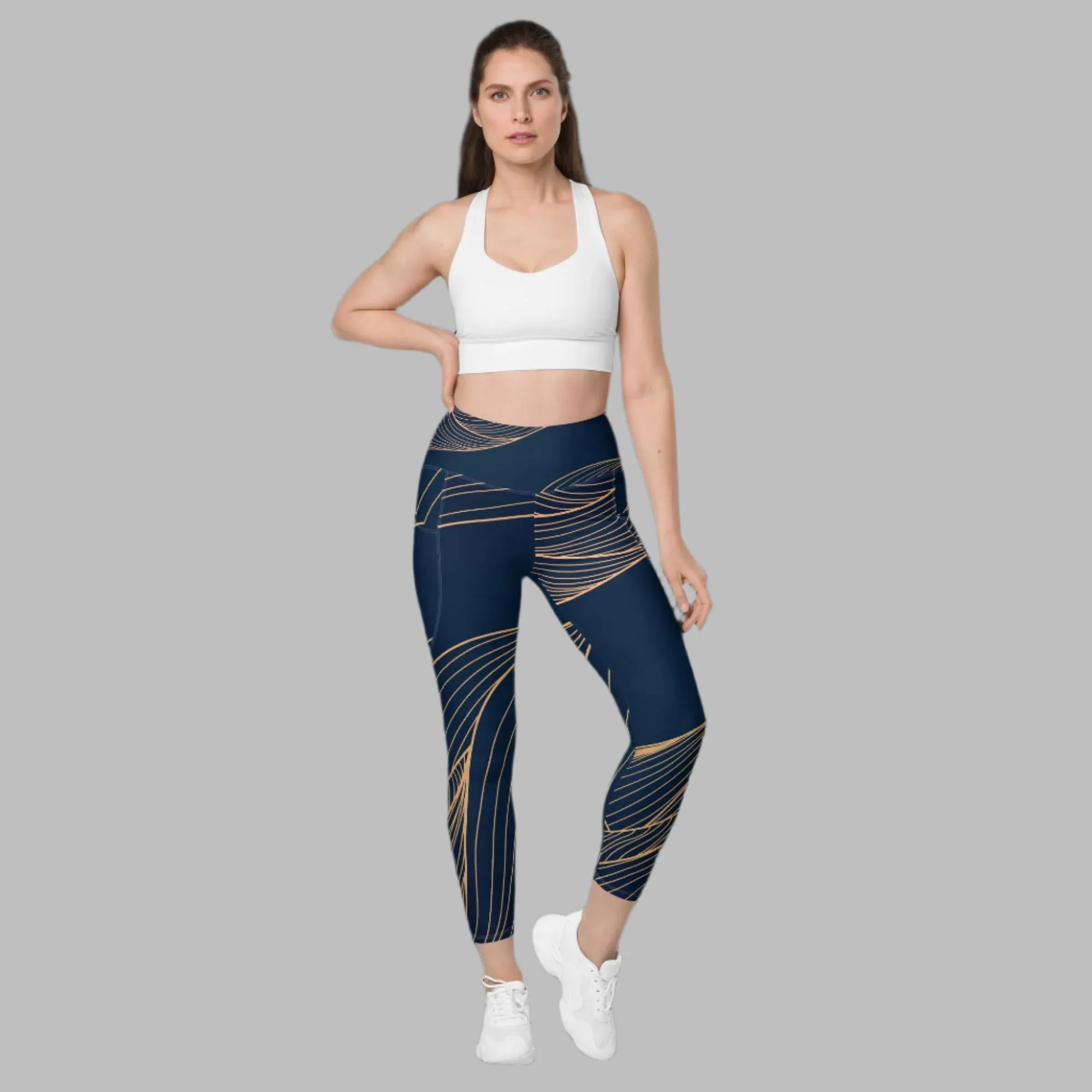 High-Waisted Leggings with Pockets (Plus Size Available)