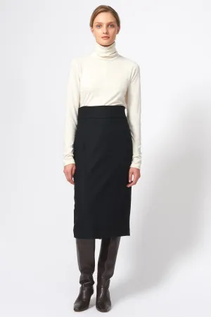 High Waisted Pencil Skirt - Black