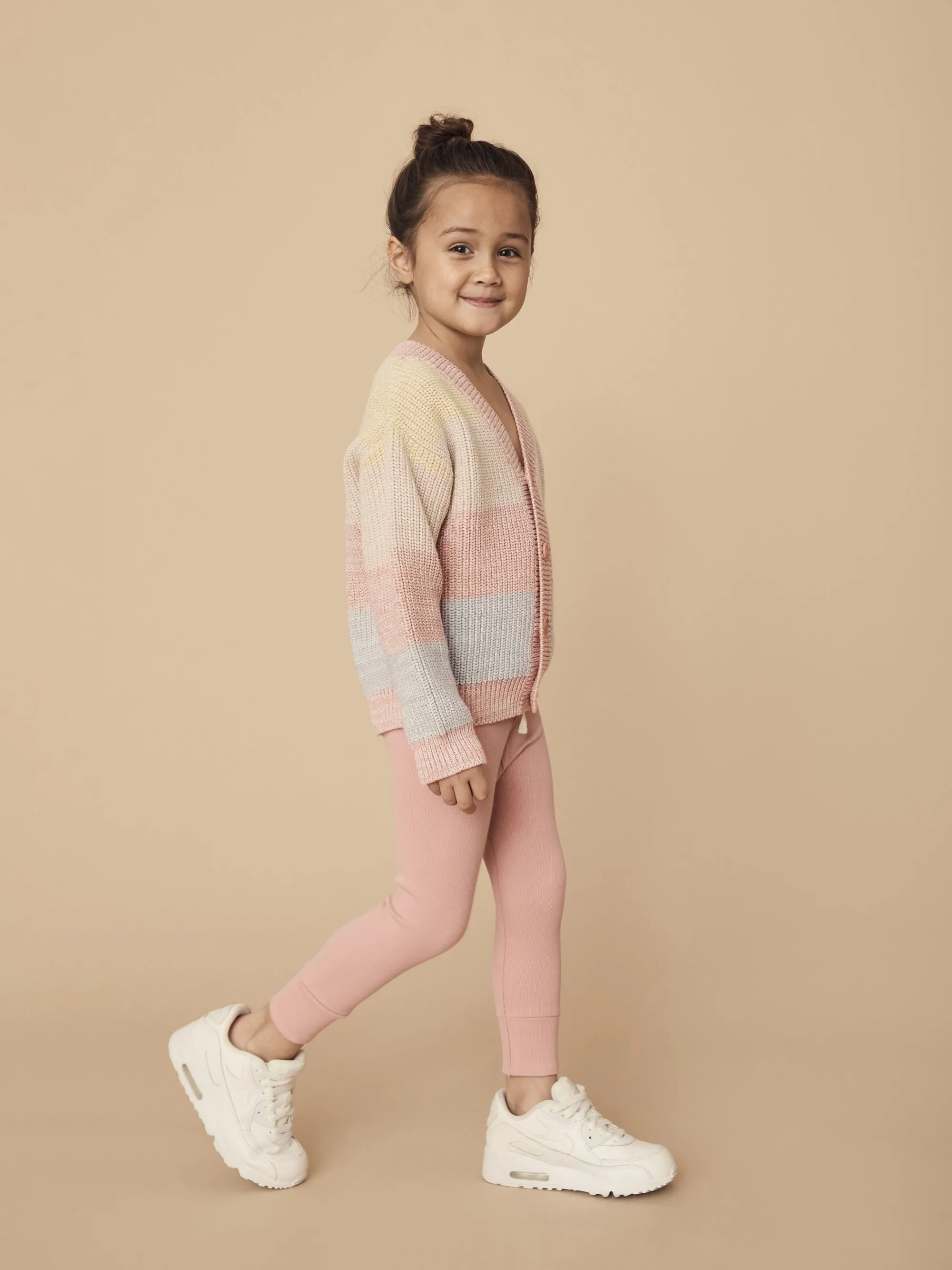 Huxbaby Dusty Rose Rib Leggings